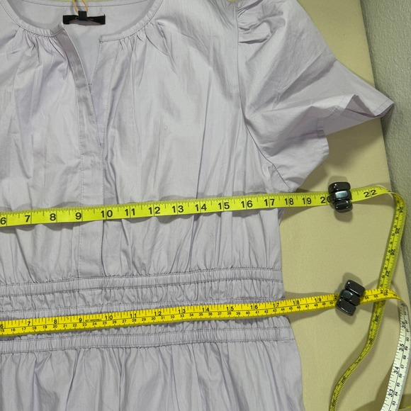 Quince 100% Organic Cotton Poplin Tiered Maxi Dress Pastel Lilac Size Large NWT - Picture 4 of 16